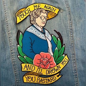 Original Cut Off Jean Jacket | Patches/Pins | Vest | Medium